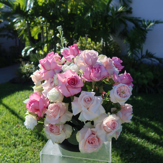 Reflexed Roses Medium Vase