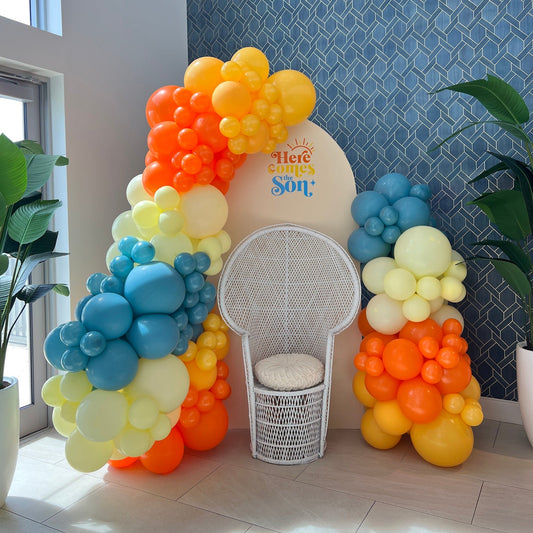 Backdrop with Peacock Chair Rental