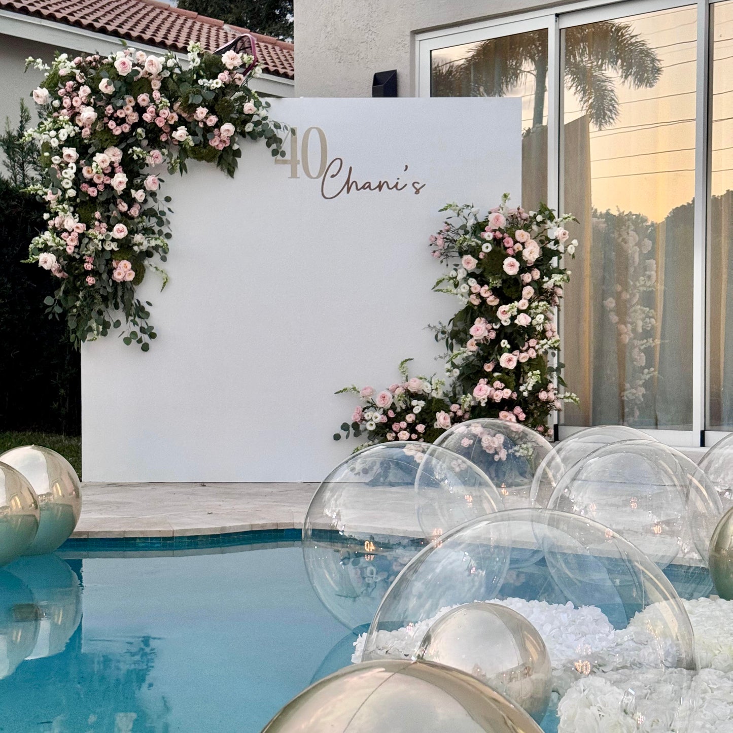 Flower wall backdrop
