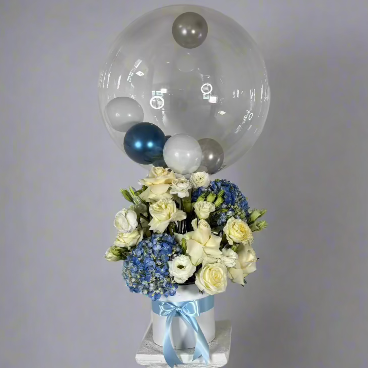 Paradise Balloon and Flower Box Combo