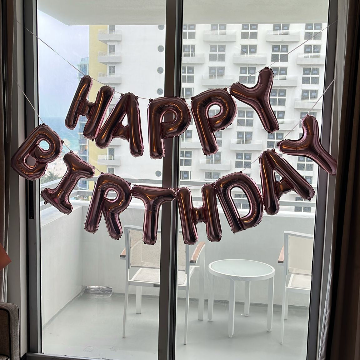 Foil Letters Banner "Happy Birthday" (14") (Add On)