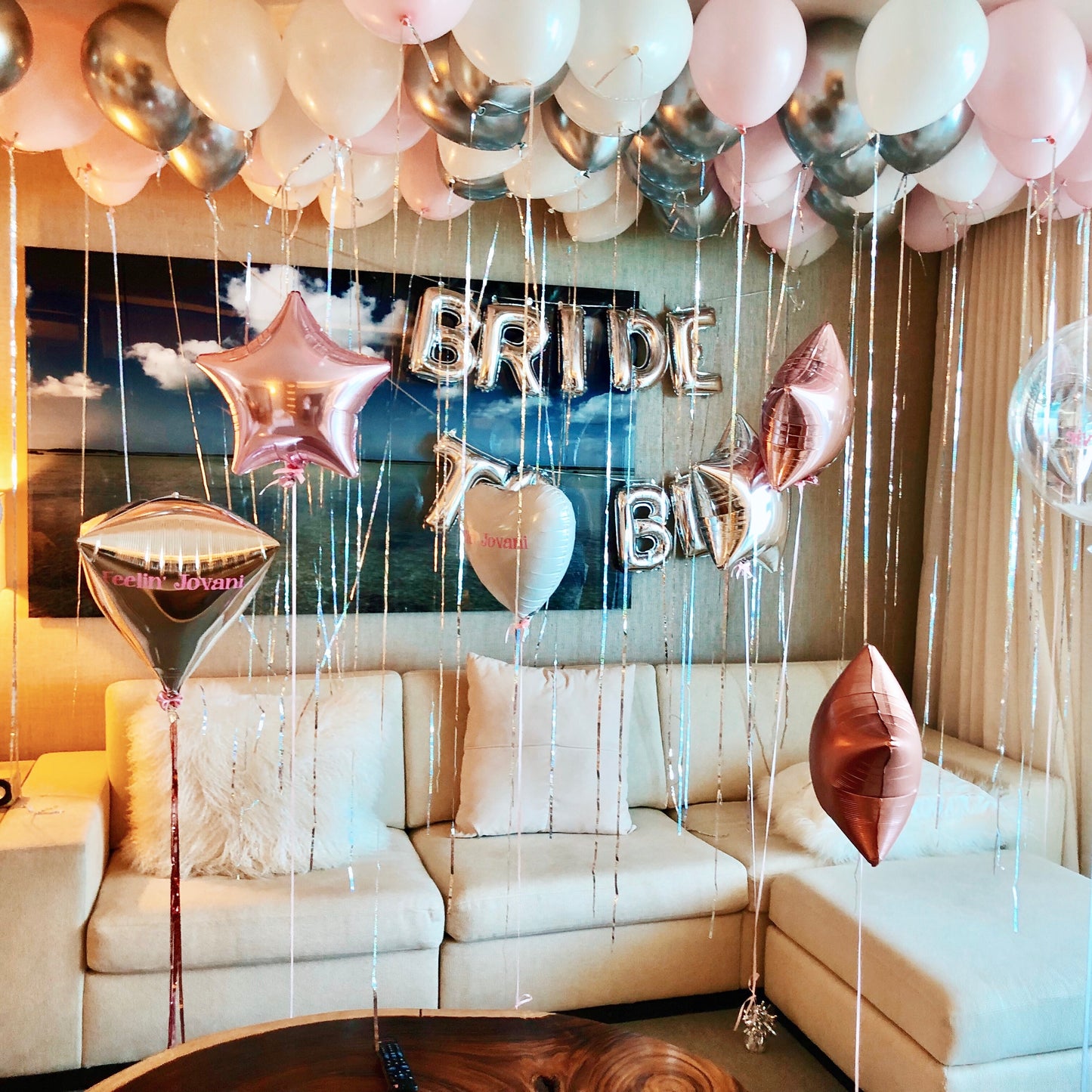 bride to be balloons decoration hotel sunny isle and miami area 33180