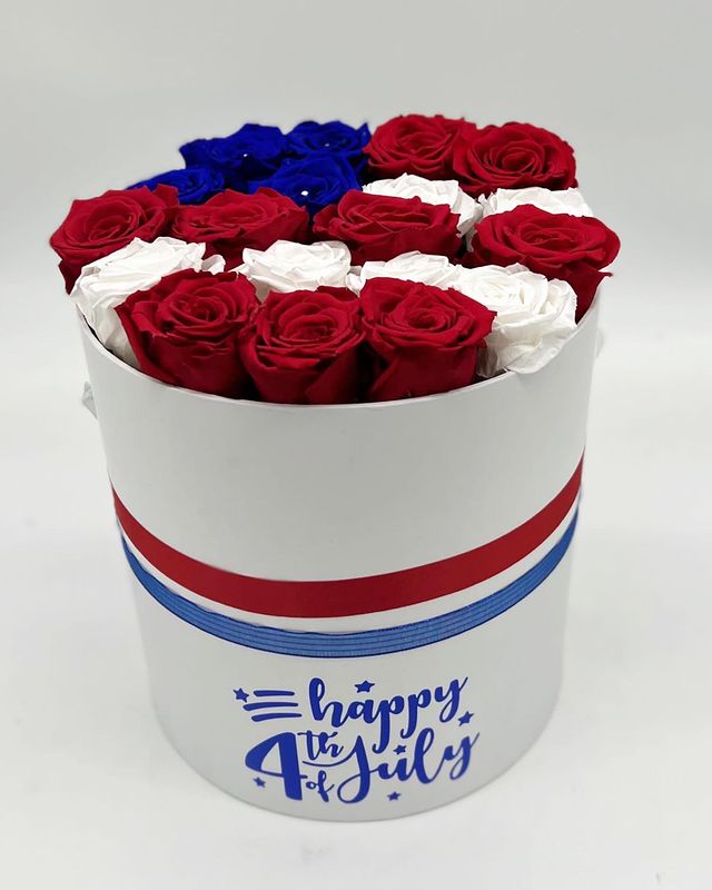 4th of July Preserved Rose Box