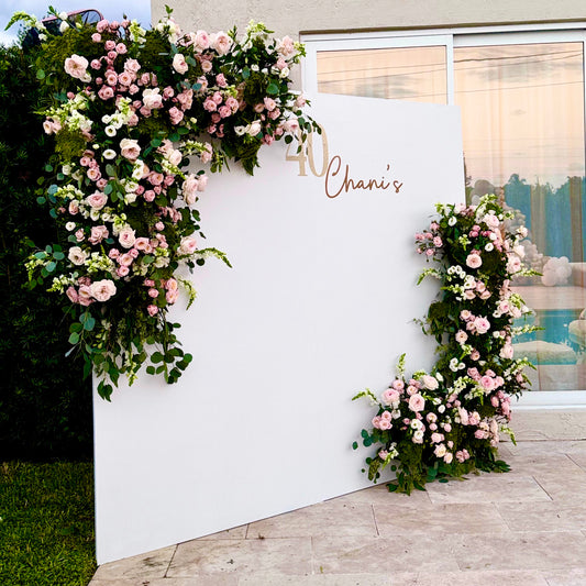 Flower wall backdrop