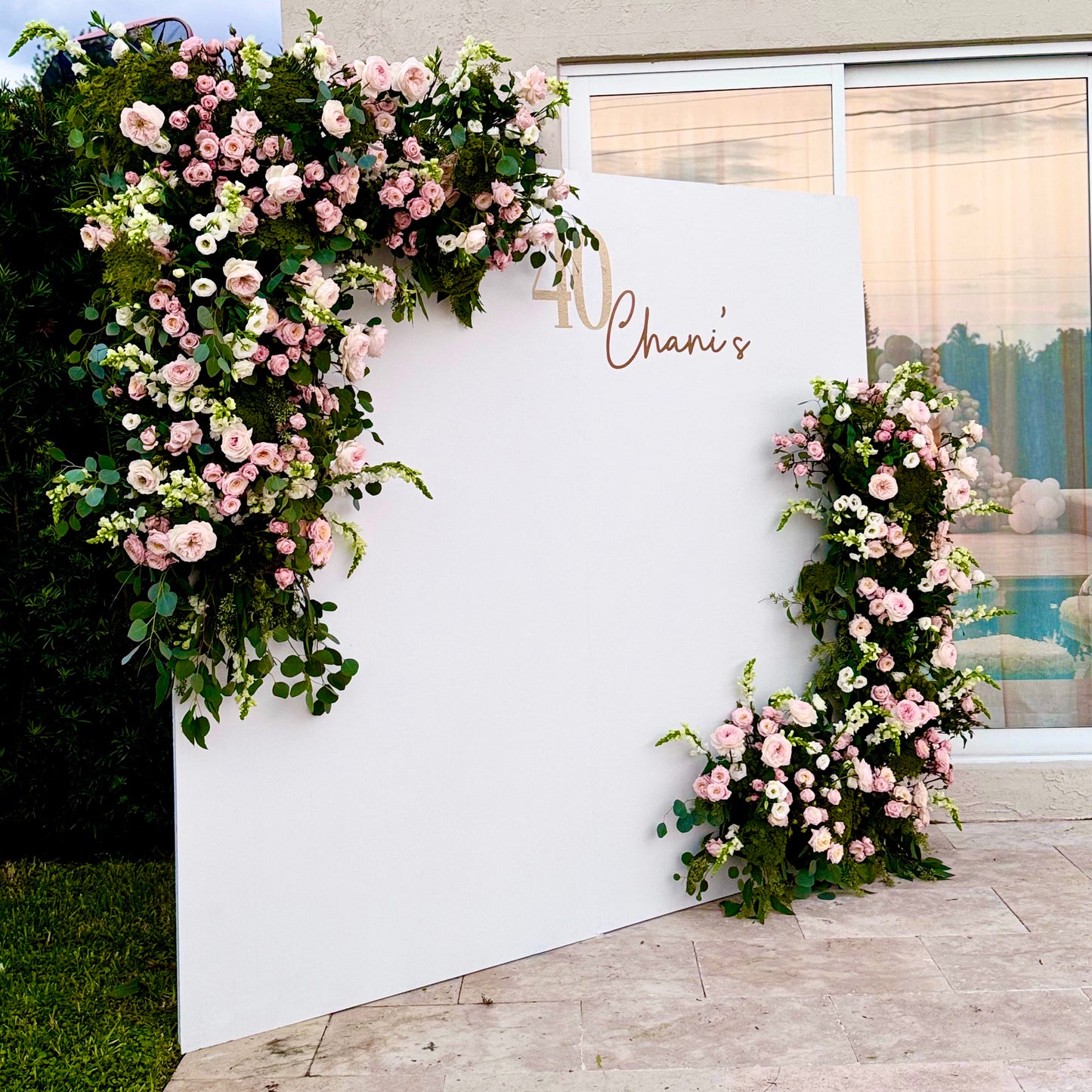 Flower wall backdrop Rental