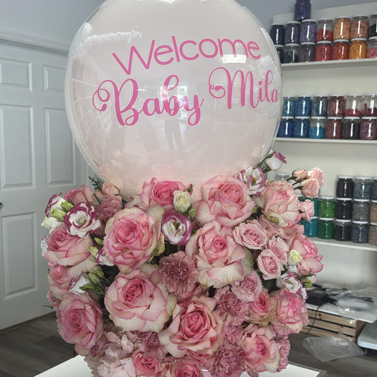 Welcome baby flower box