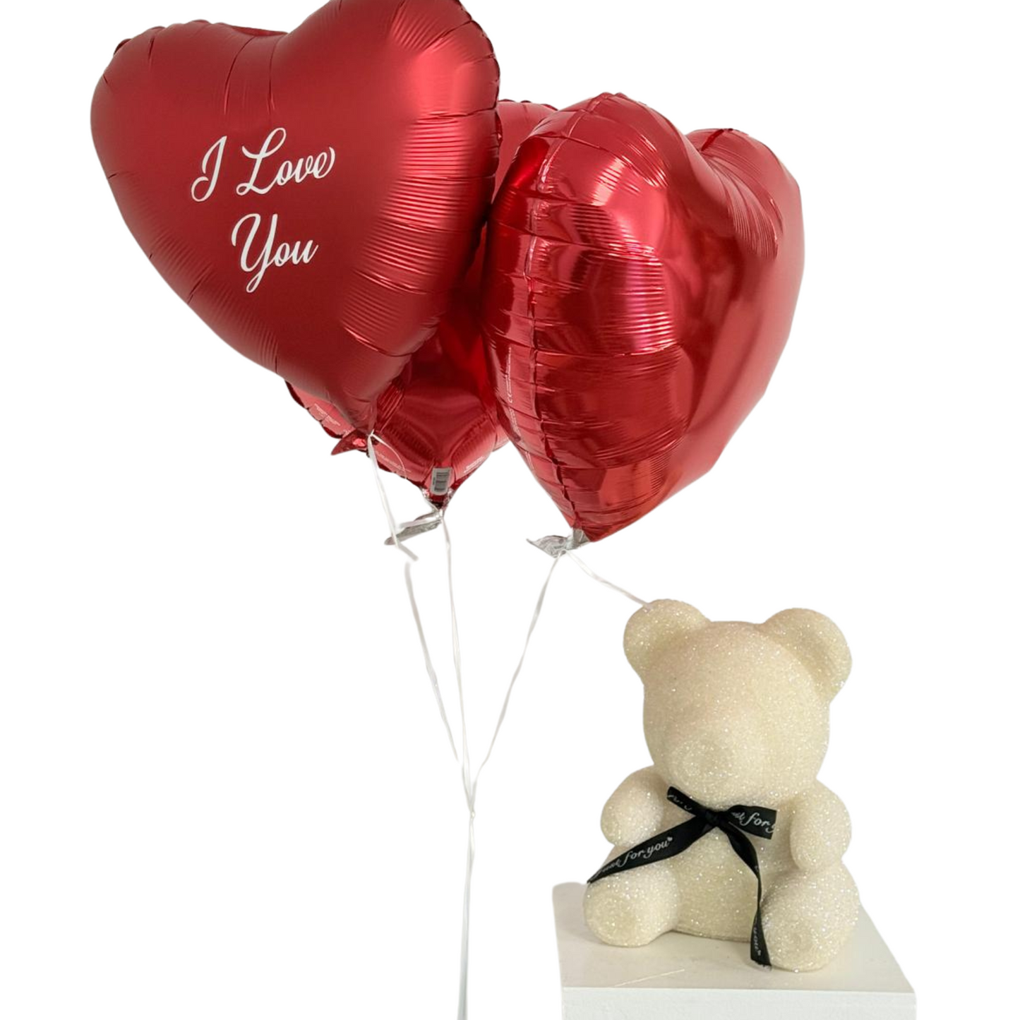 Balloons + Glitter or Pearl Bear Combo