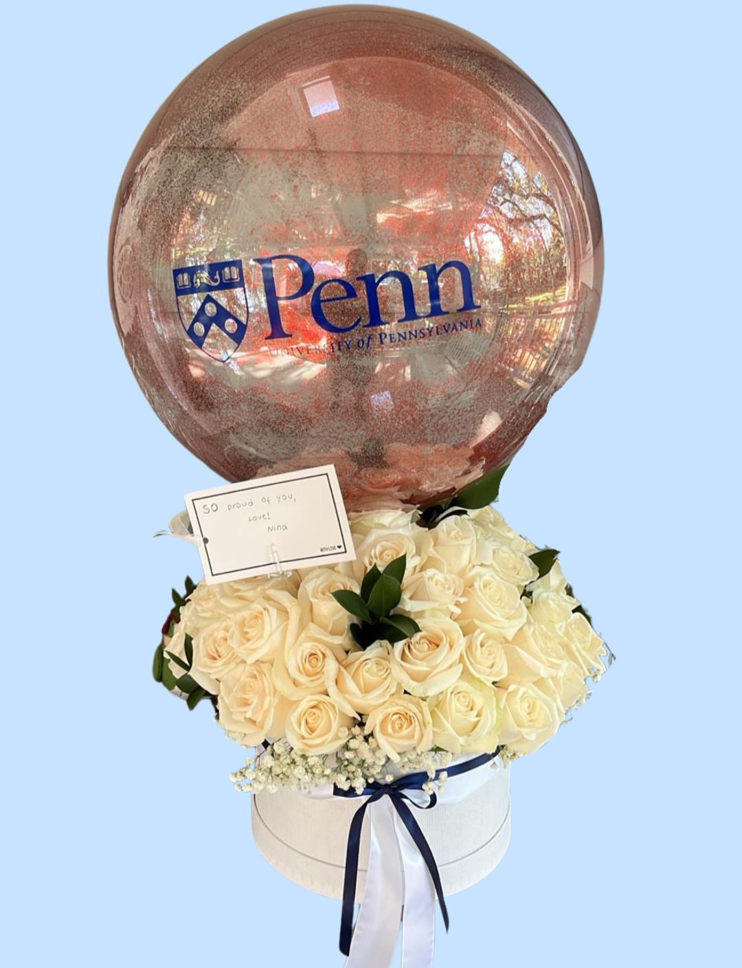 Graduation Flower Box & Balloon