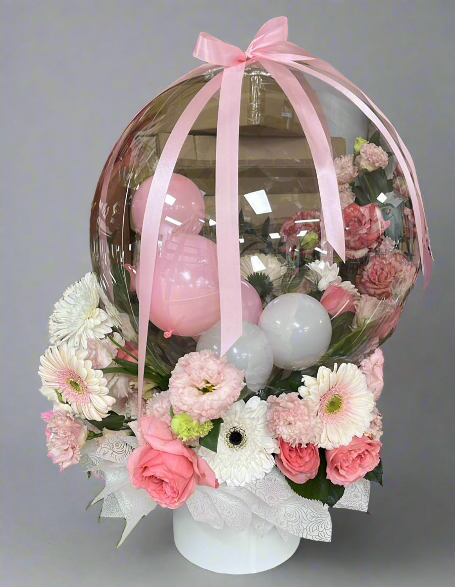 Paradise Balloon and Flower Box Combo