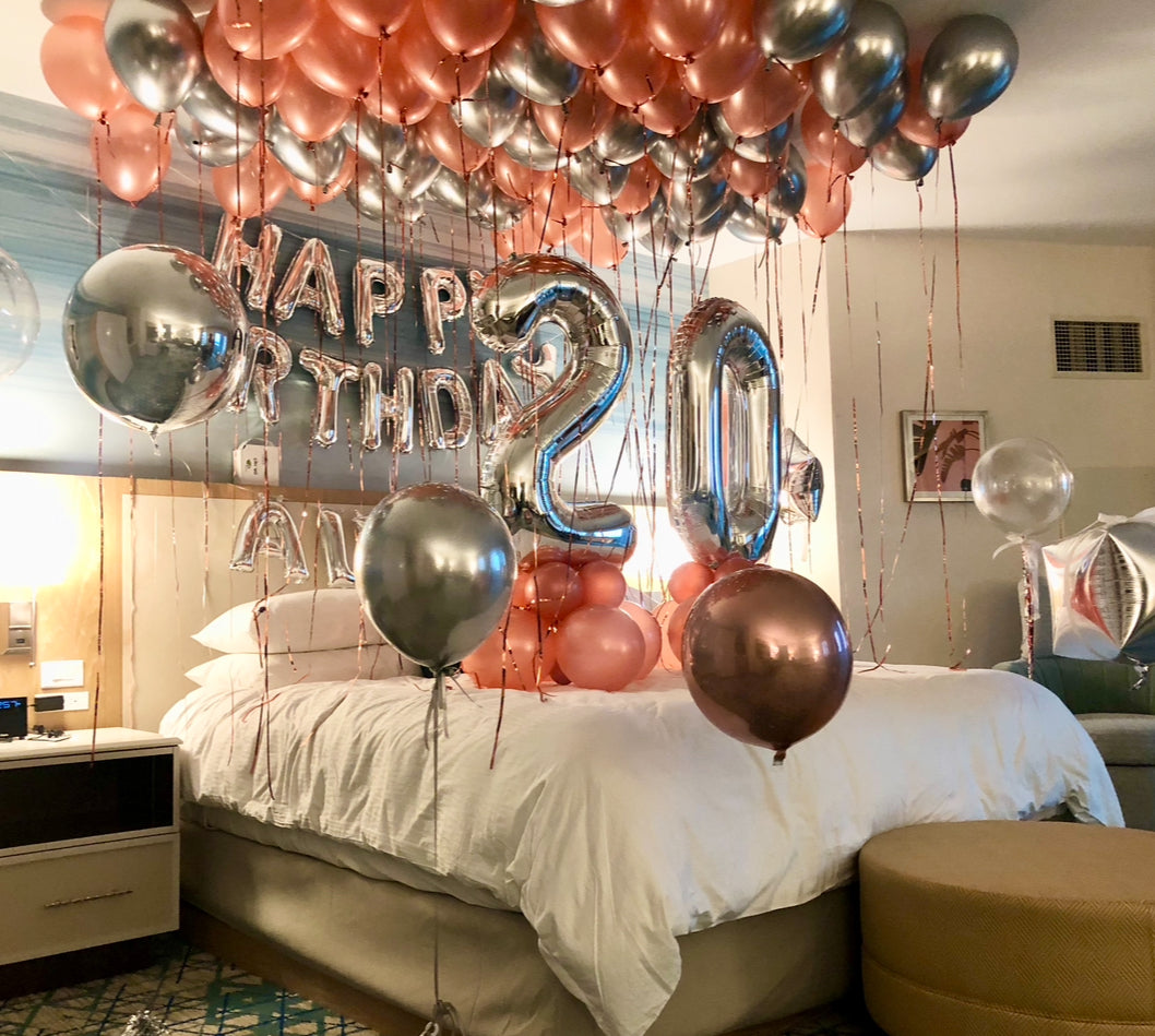 hard rock hotel balloons decoration celebration happy birthday