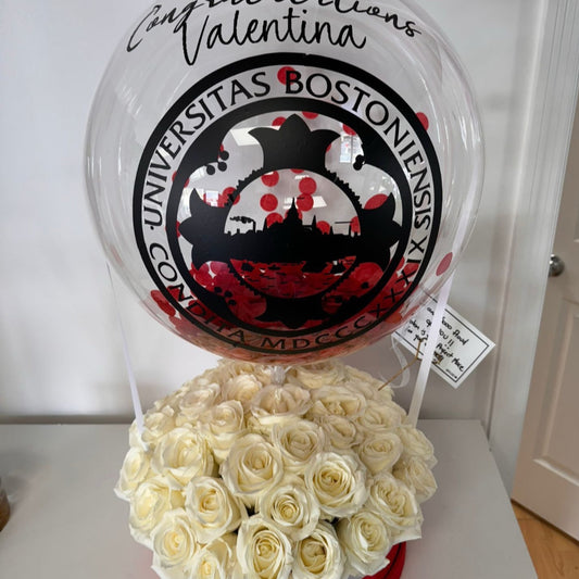Graduation Flower Box & Balloon