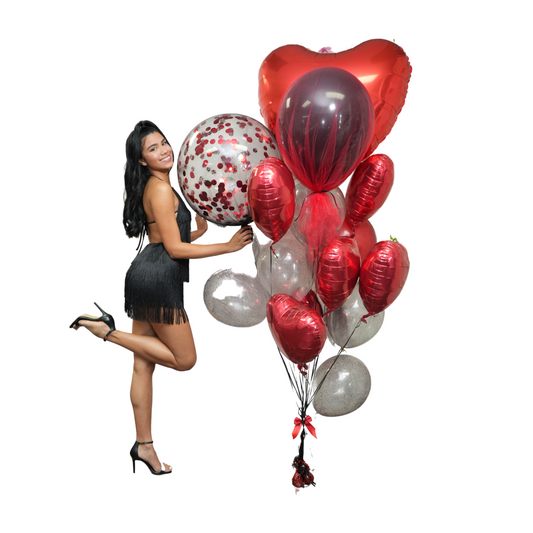 Deep Love Helium Balloon Bouquet